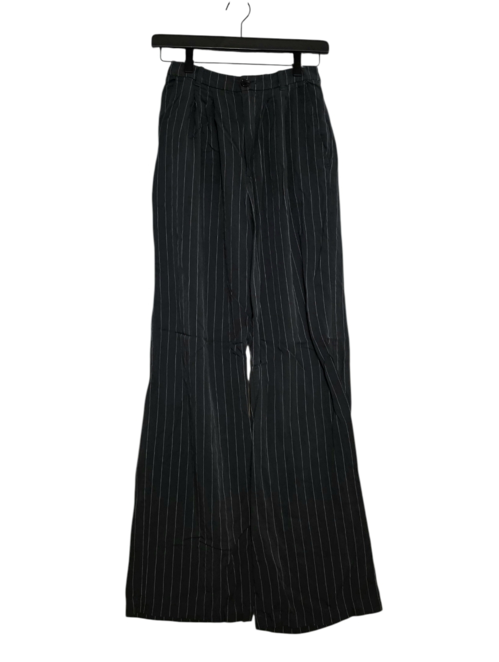 Reformation Mason Pants Wide Leg Pin Stripe Green Size 0 - Picture 5 of 12